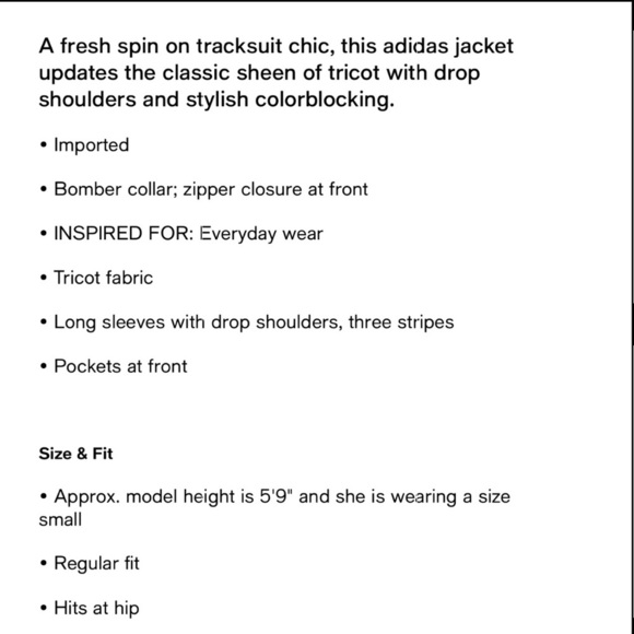 NWT adidas Women's Size L Tricot 3-Stripes Track Jacket Warm Clay/Aurora Ruby - Picture 6 of 6